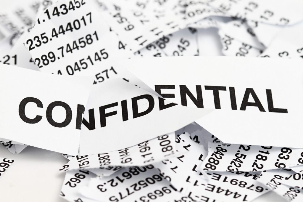 shred confidential documents